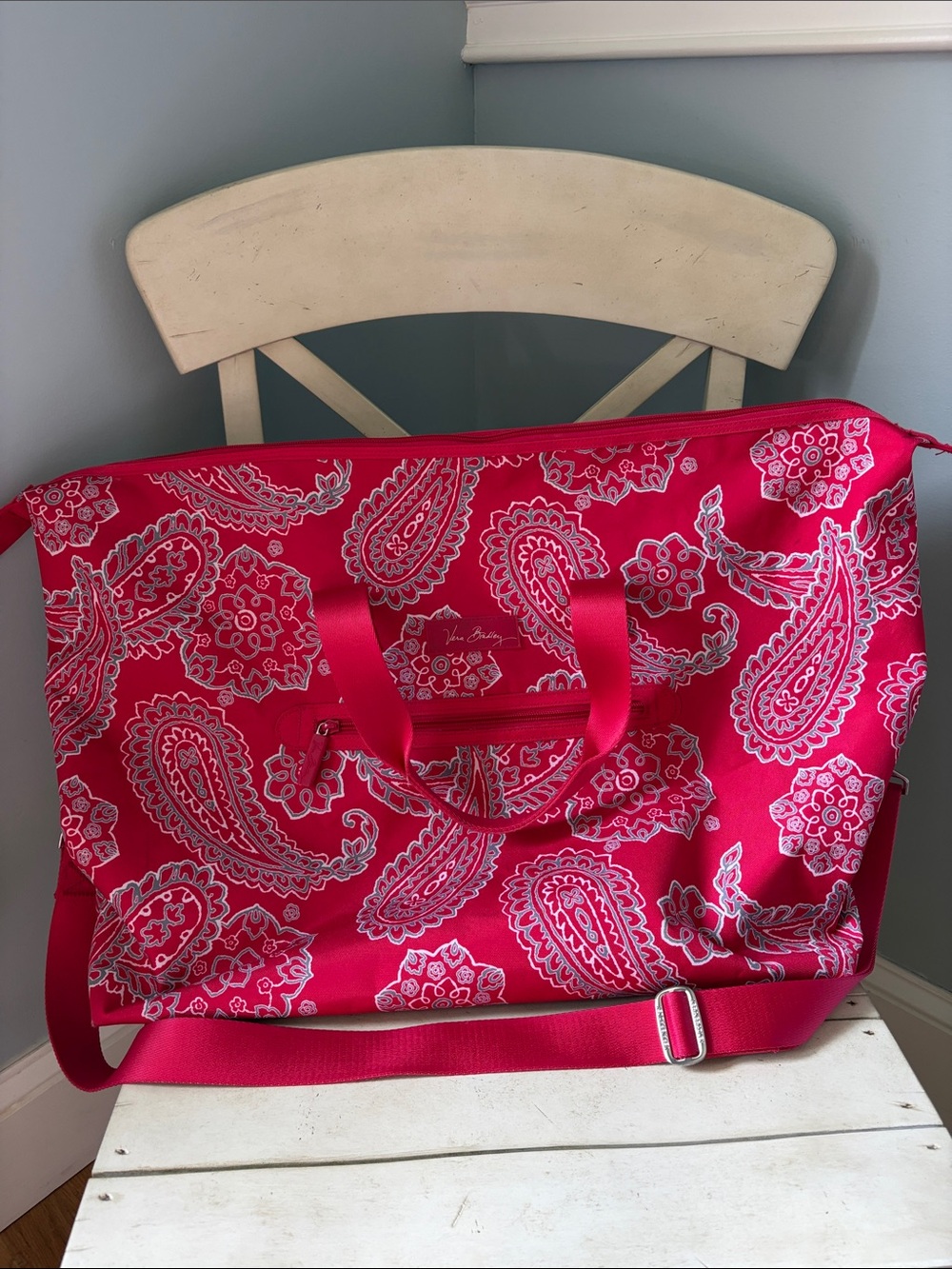 Vera Bradley Bright Pink Paisley Weekender Tote Bag